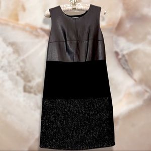Anthropologie Black Vegan Leather Dress